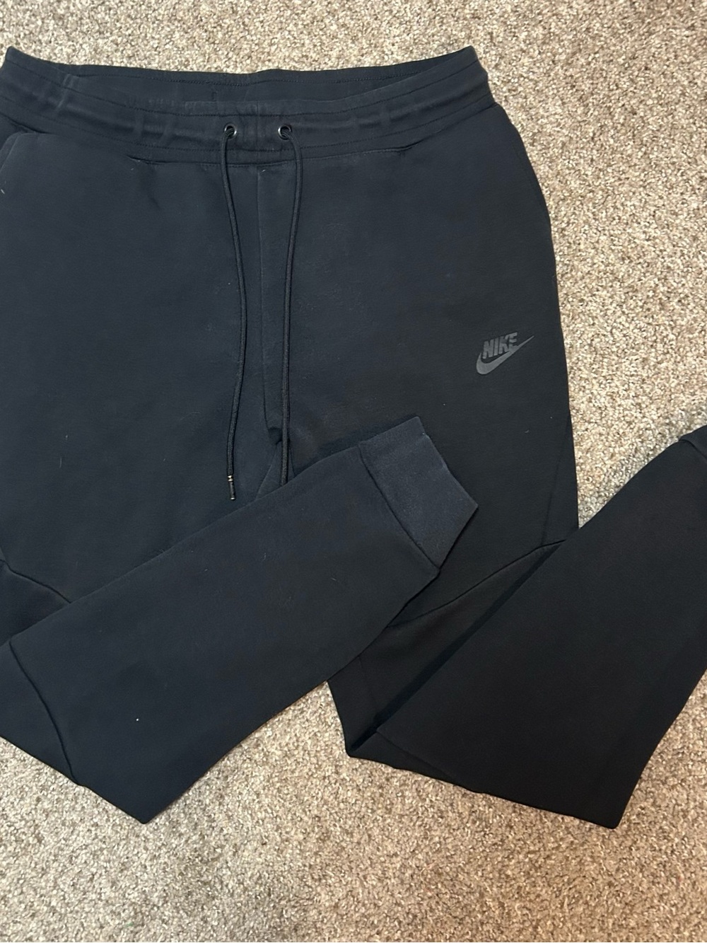 Nike Black Men's Jogger Sweatpants with Tonal Swoosh